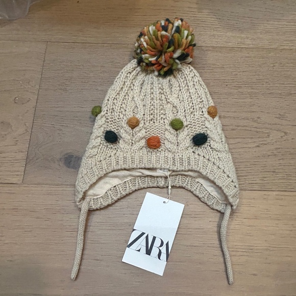 Zara Other - Zara Kids Knit Pom Pom Hat